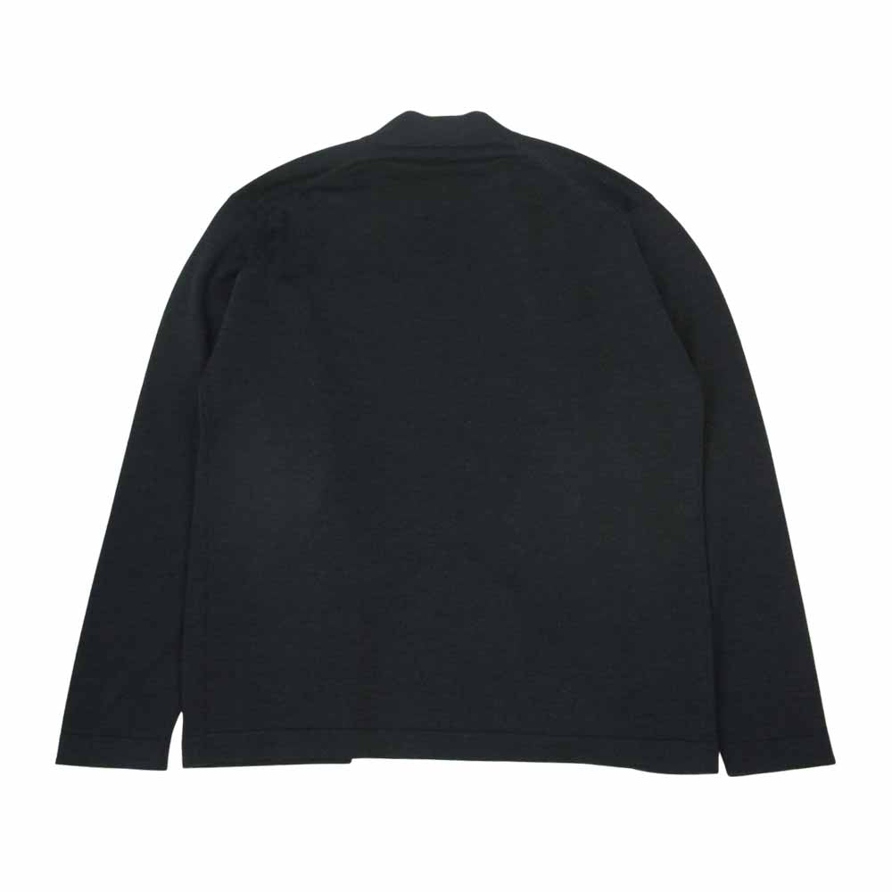 JOHN SMEDLEY ジョンスメドレー 国内正規品 ハイゲージ ウール ニット ボタンレス カーディガン ネイビー系 M【中古】