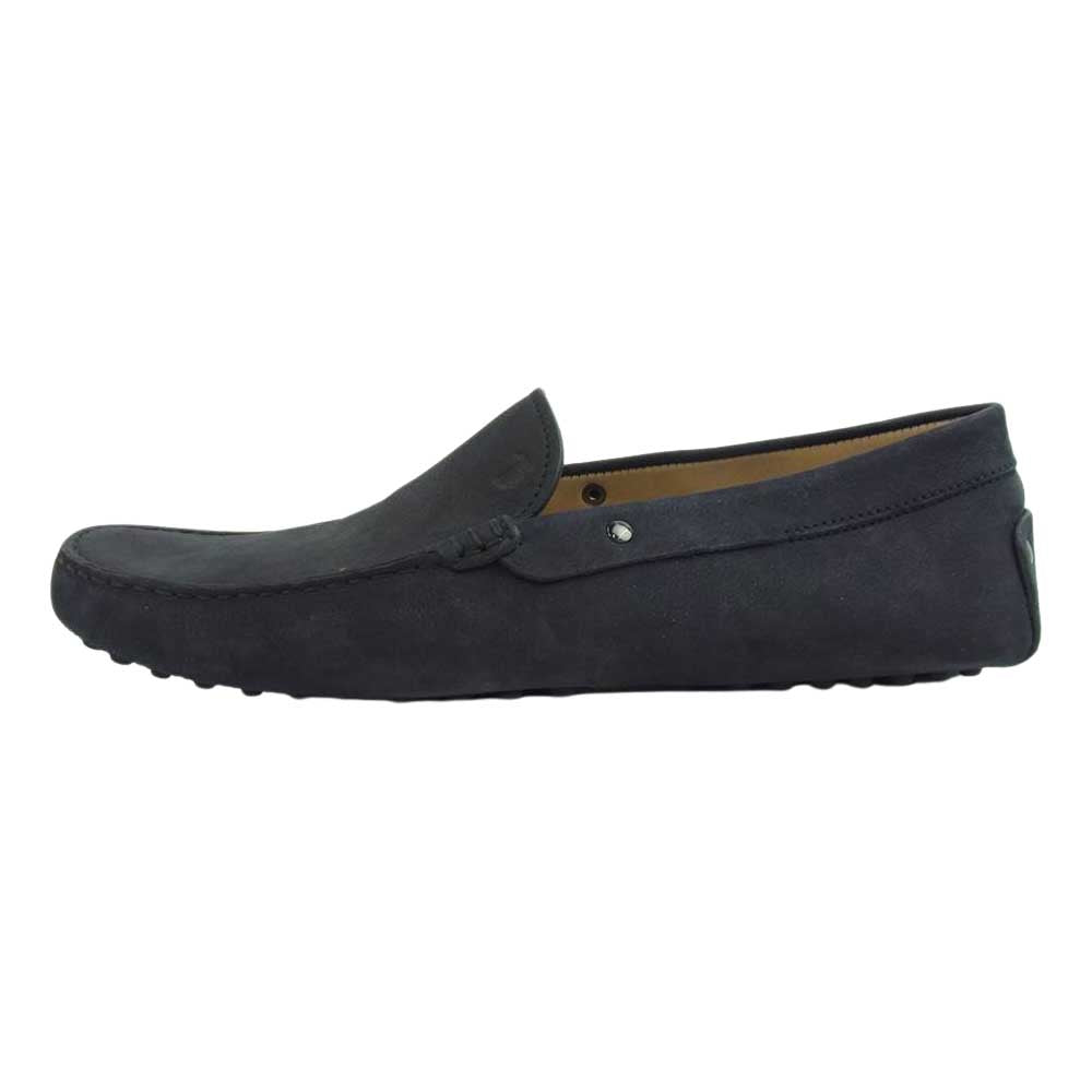 TOD’S トッズ イタリア製 レザー ドライビング シューズ ネイビー系 8【中古】