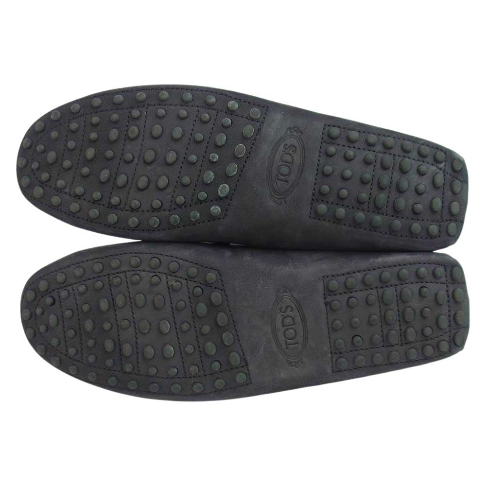 TOD’S トッズ イタリア製 レザー ドライビング シューズ ネイビー系 8【中古】