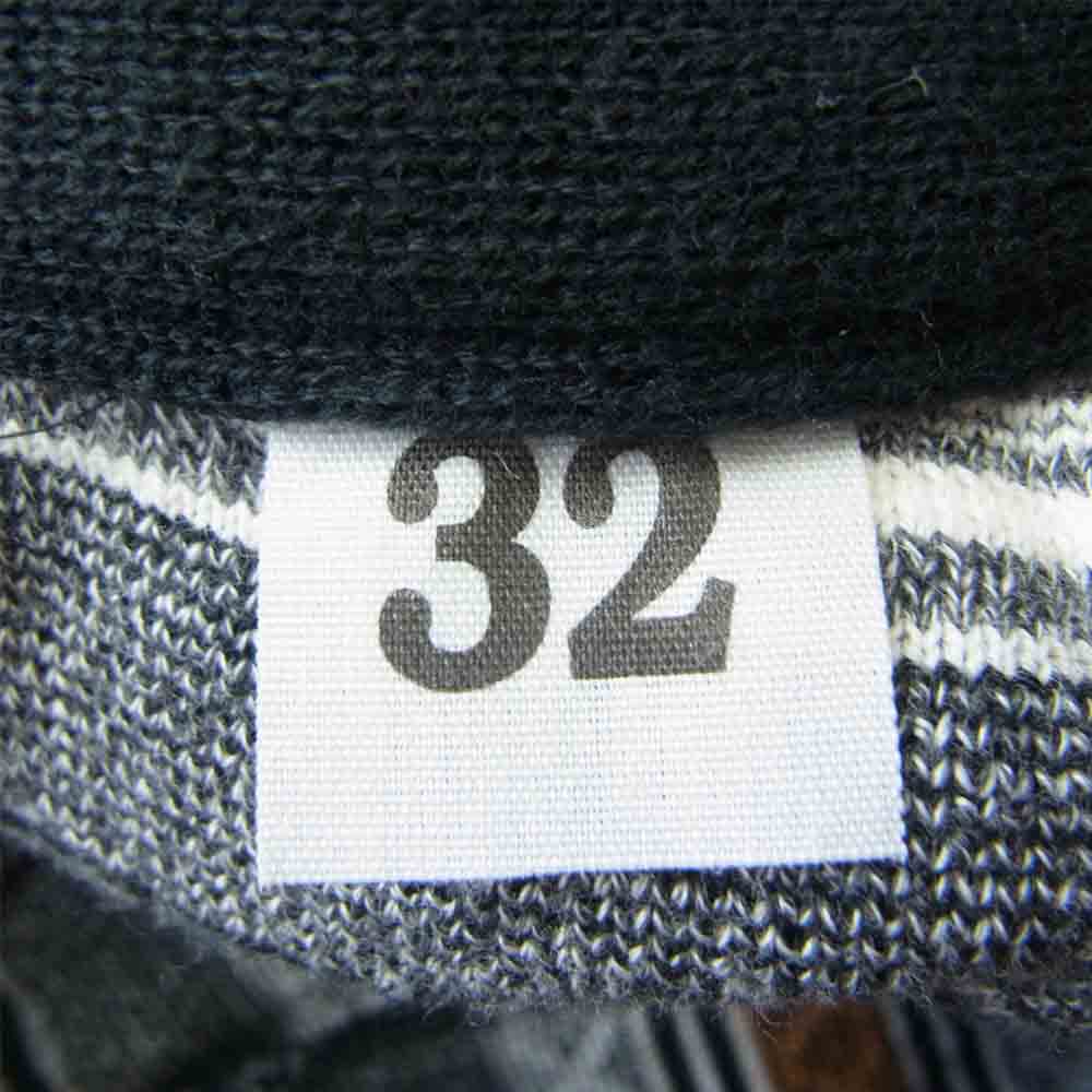 ウエストライド ラグ柄 ショート パンツ ブラック系 32【美品】【中古】