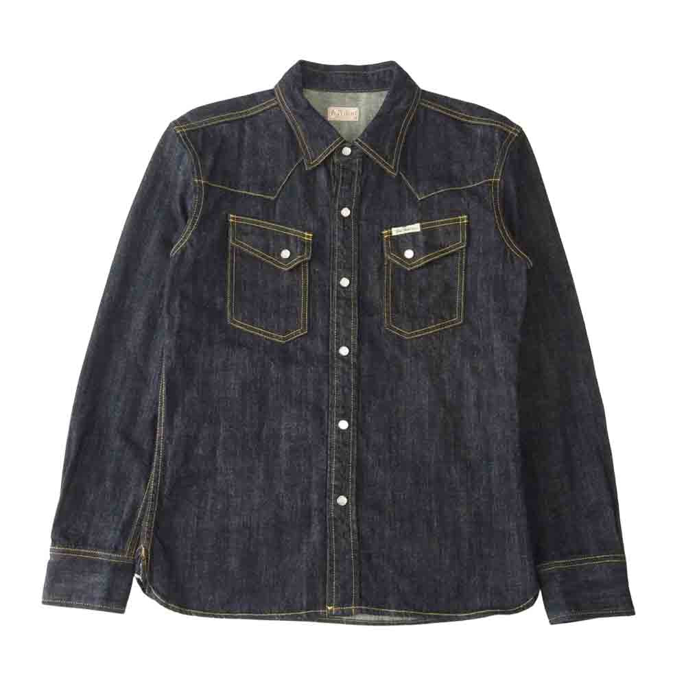 THE FLAT HEAD ザフラットヘッド F-DS003 デニム ウエスタン シャツ インディゴブルー系 M【極上美品】【中古】