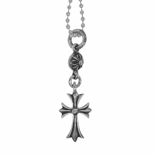 CHROME HEARTS クロムハーツ（原本無） ワンボール タイニー CHクロス ネックレス シルバー系【中古】
