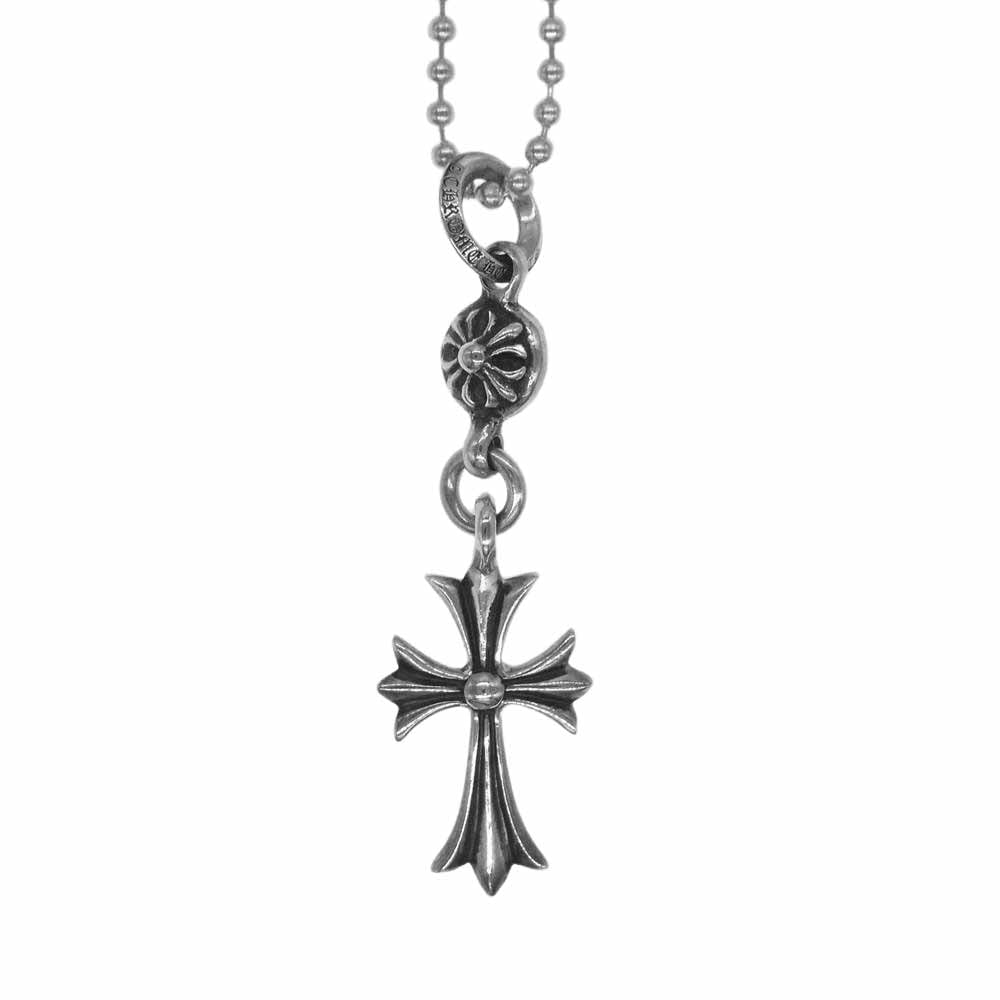 CHROME HEARTS クロムハーツ（原本無） ワンボール タイニー CHクロス ネックレス シルバー系【中古】