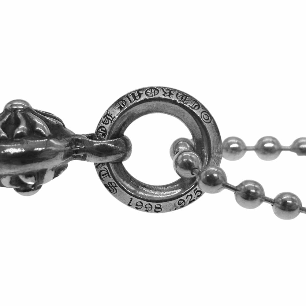 CHROME HEARTS クロムハーツ（原本無） ワンボール タイニー CHクロス ネックレス シルバー系【中古】