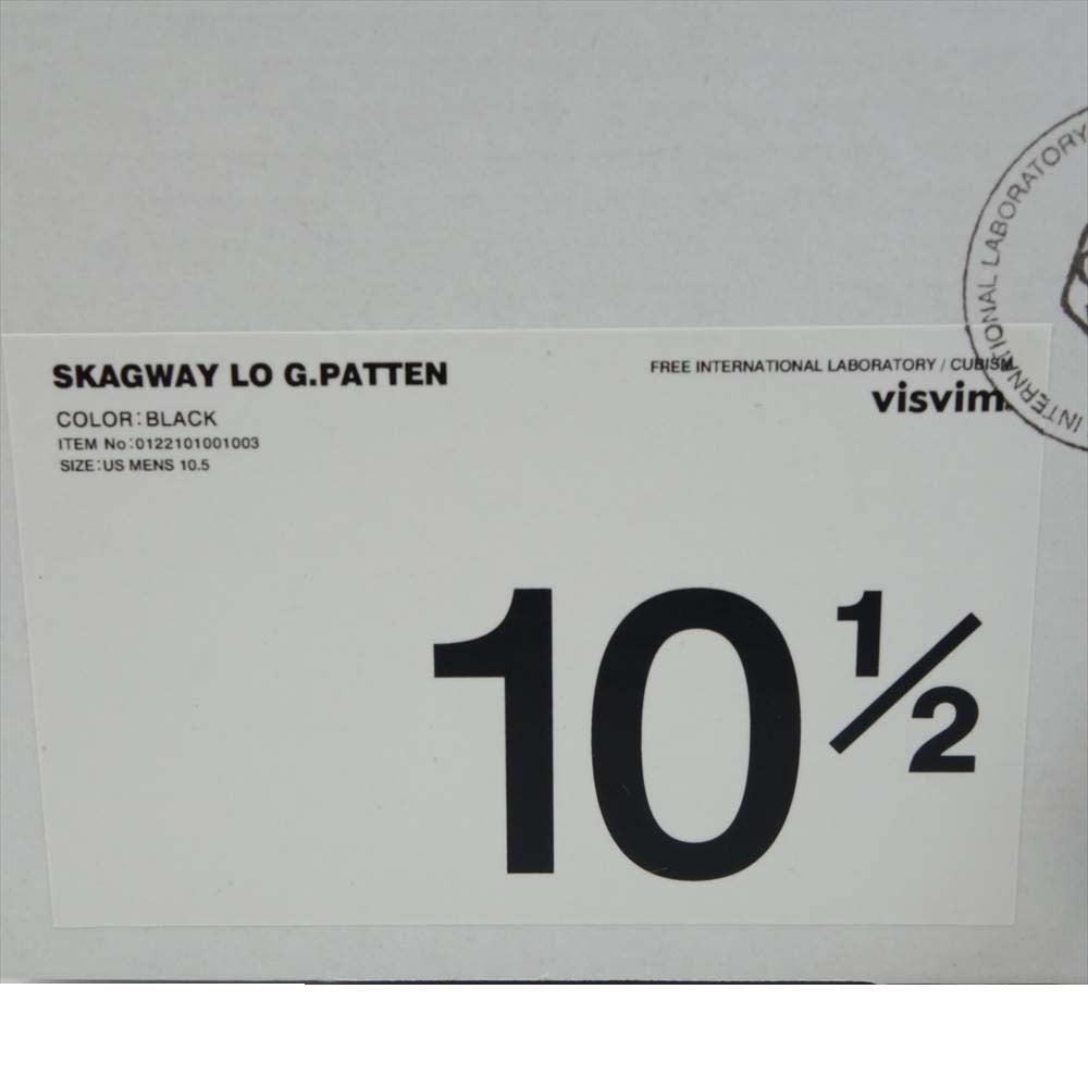 VISVIM ビズビム 22SS 0122101001003 22SS SKAGWAY LO G.PATTEN ローカット ブラック系 US 10.5【新古品】【未使用】【中古】