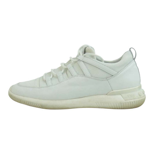 TOD’S トッズ NO CODE 01 レザー ナイロン スニーカー ホワイト ホワイト系 8【中古】