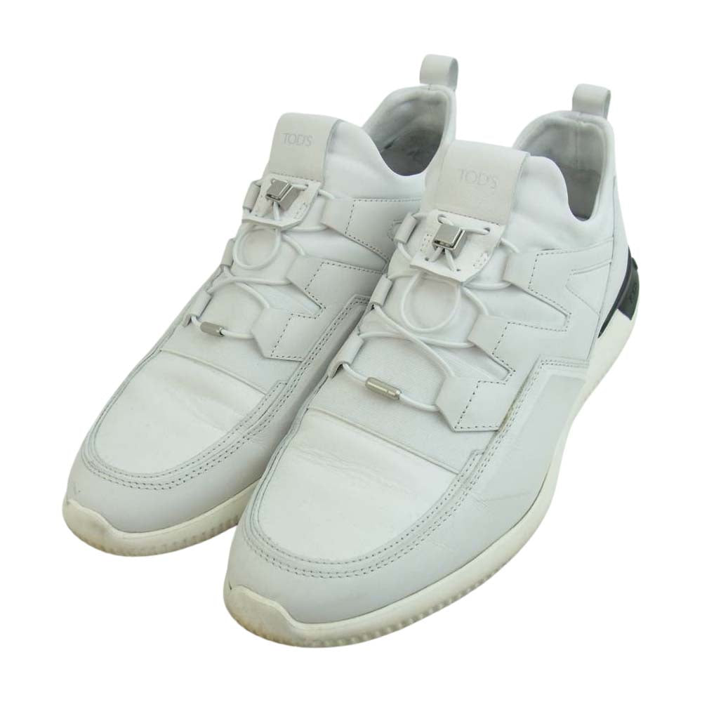 TOD’S トッズ NO CODE レザー スニーカー ホワイト ホワイト系 8【中古】
