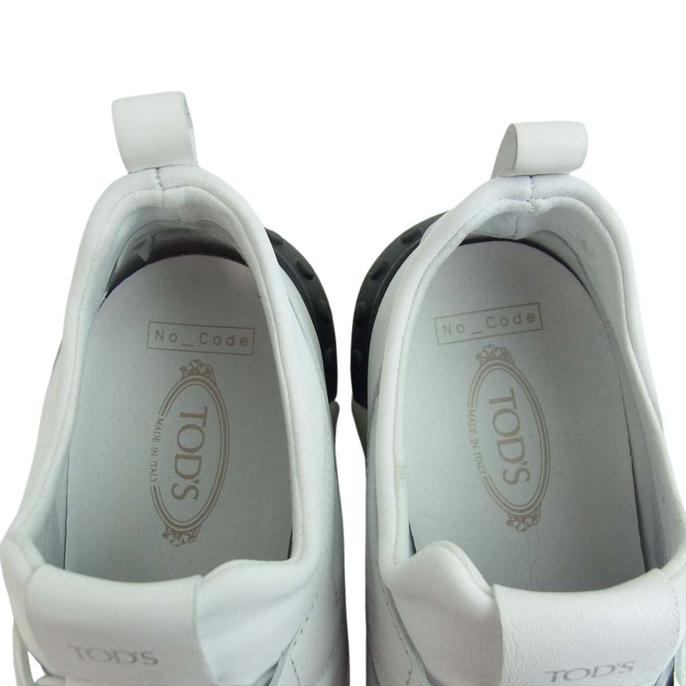TOD’S トッズ NO CODE レザー スニーカー ホワイト ホワイト系 8【中古】