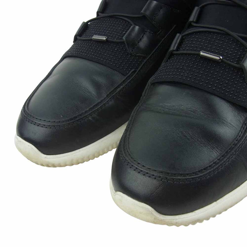 TOD’S トッズ NO CODE レザー スエード スニーカー イタリア製 ブラック系 8【中古】