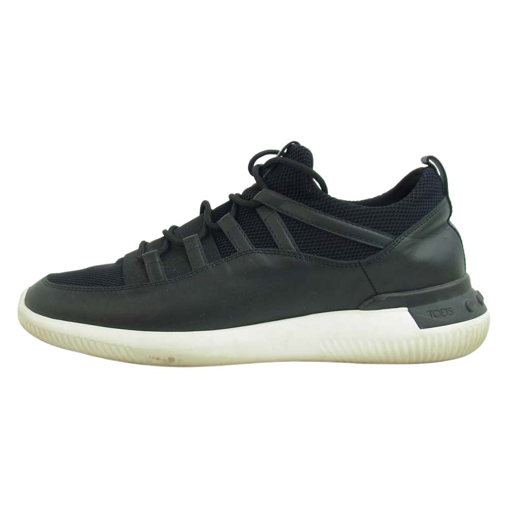 TOD’S トッズ NO CODE 01 レザー ナイロン スニーカー  ブラック系 8【中古】