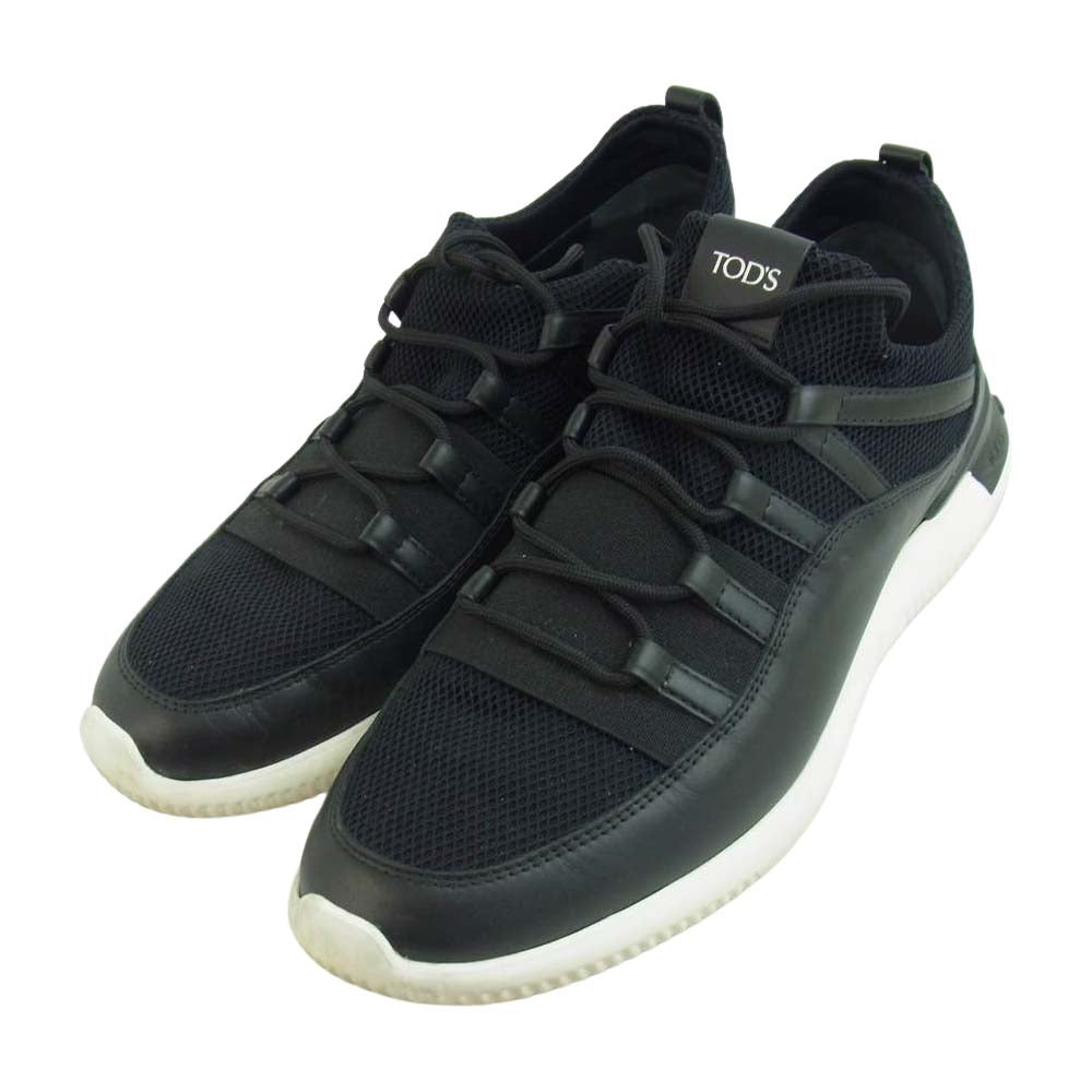 TOD’S トッズ NO CODE 01 レザー ナイロン スニーカー  ブラック系 8【中古】