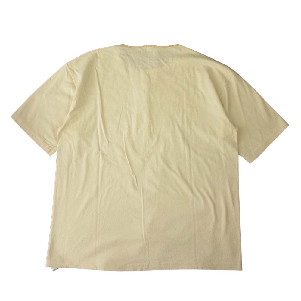 Nigel Cabourn ナイジェルケーボン BASIC HENLEY ヘンリーネック Tシャツ グリーン オフホワイト系 54【中古】