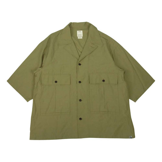 VISVIM ビズビム 21AW 0121205011014 CORNET SHIRT S/S 開襟 シャツ カーキ系 4【中古】