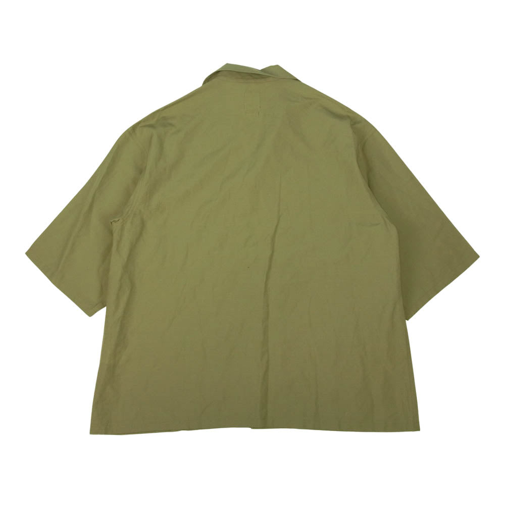 VISVIM ビズビム 21AW 0121205011014 CORNET SHIRT S/S 開襟 シャツ カーキ系 4【中古】