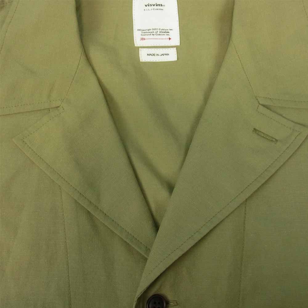 VISVIM ビズビム 21AW 0121205011014 CORNET SHIRT S/S 開襟 シャツ カーキ系 4【中古】