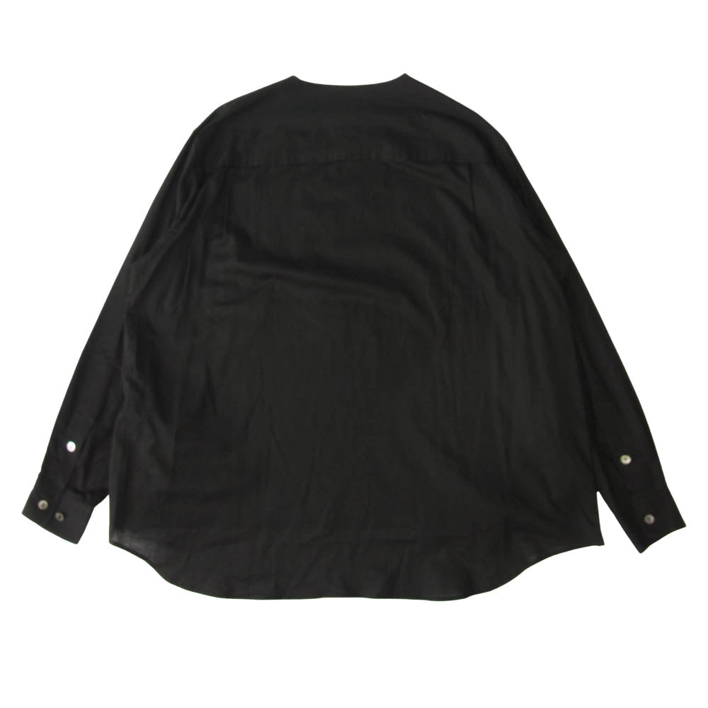 UNDERCOVER アンダーカバー 21SS UC1A4409 Half zip shirt  Cビエラファスナー ハーフジップ プルオーバー ノーカラー シャツ  ブラック系 3【中古】