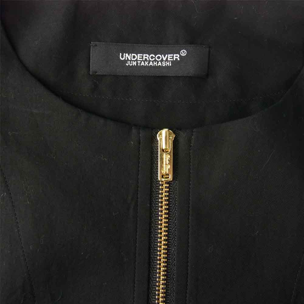 UNDERCOVER アンダーカバー 21SS UC1A4409 Half zip shirt  Cビエラファスナー ハーフジップ プルオーバー ノーカラー シャツ  ブラック系 3【中古】