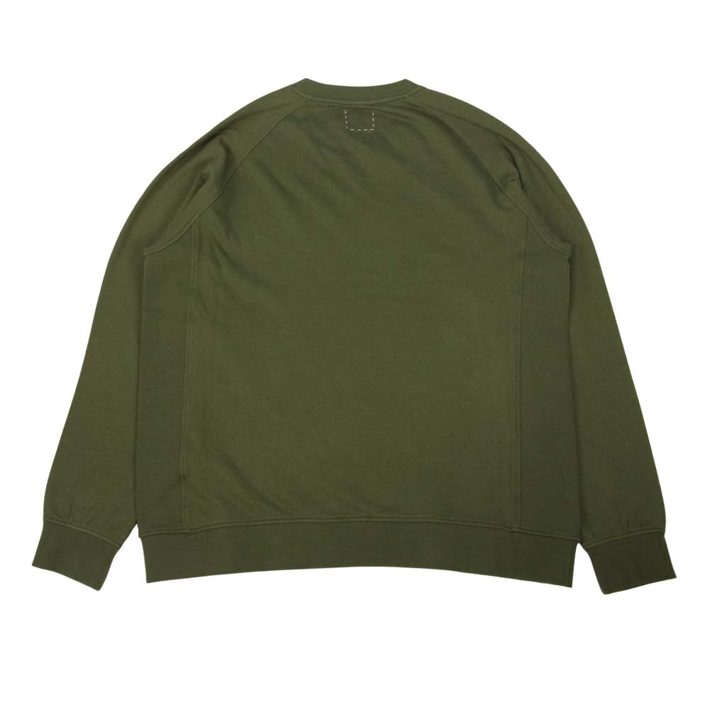 VISVIM ビズビム 21AW 0121205010003 ULTIMATE JV CREW LS シーアイランド コットン ワンウォッシュ スウェット カーキ系 5【中古】