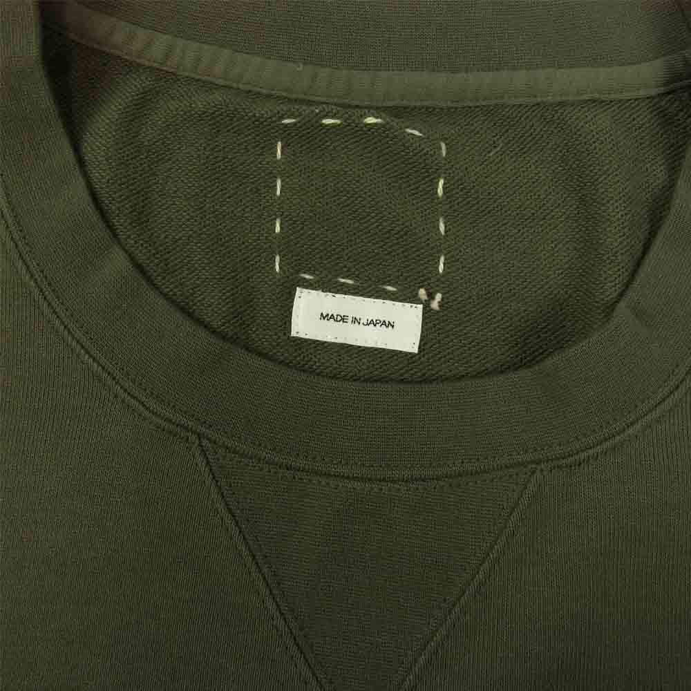 VISVIM ビズビム 21AW 0121205010003 ULTIMATE JV CREW LS シーアイランド コットン ワンウォッシュ スウェット カーキ系 5【中古】