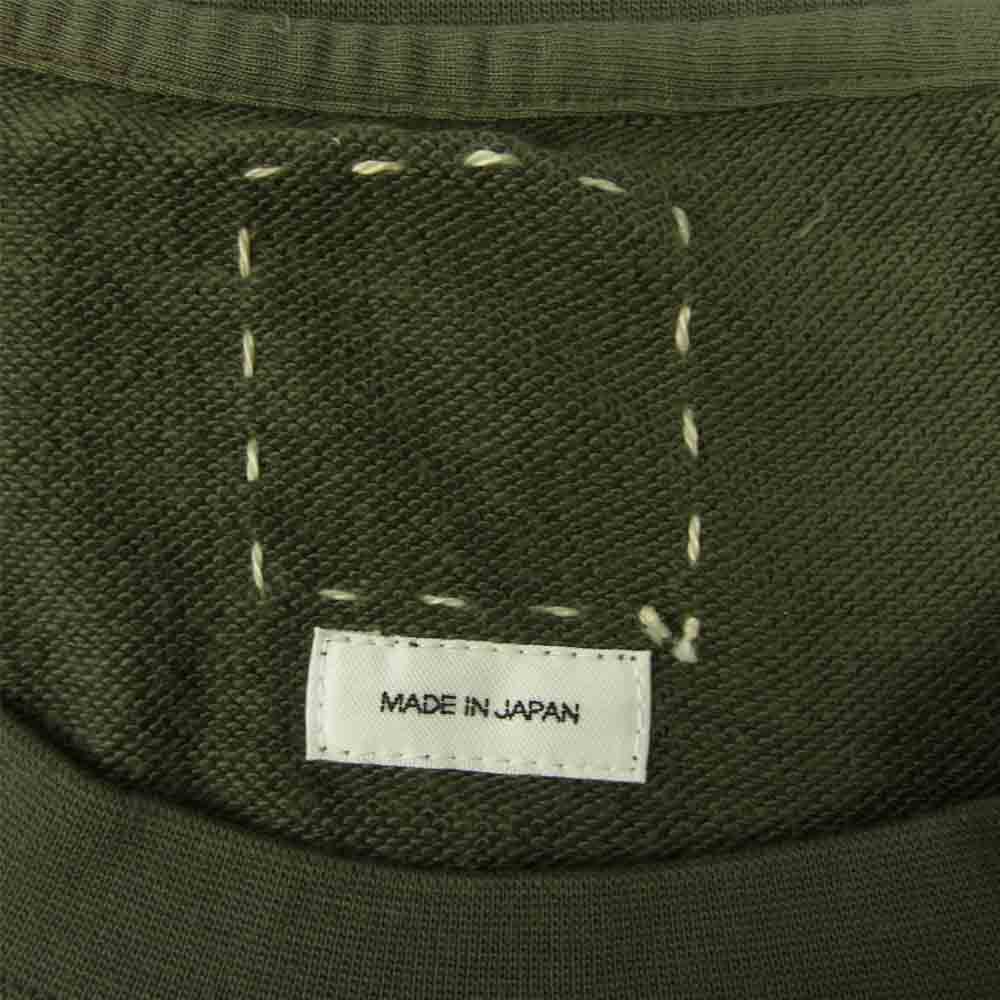 VISVIM ビズビム 21AW 0121205010003 ULTIMATE JV CREW LS シーアイランド コットン ワンウォッシュ スウェット カーキ系 5【中古】