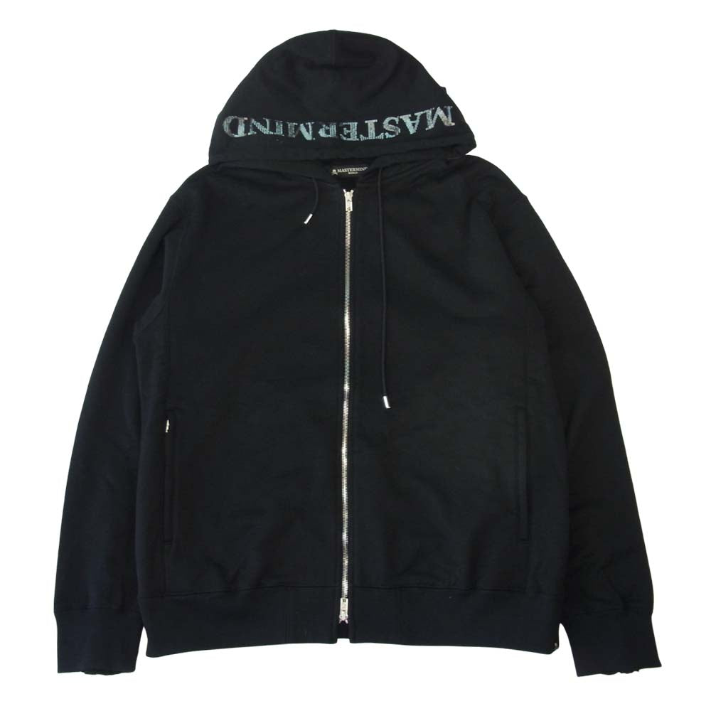 mastermind JAPAN マスターマインドジャパン MW20S04-SW036-010 MASTERMIND WORLD SEQUIN SKULL ZIP-UP SWEATSHIRT スカル フード ロゴ ジップ パーカー ブラック系 L【中古】