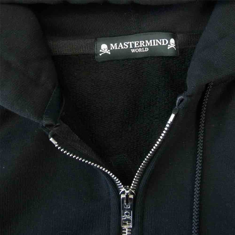 mastermind JAPAN マスターマインドジャパン MW20S04-SW036-010 MASTERMIND WORLD SEQUIN SKULL ZIP-UP SWEATSHIRT スカル フード ロゴ ジップ パーカー ブラック系 L【中古】