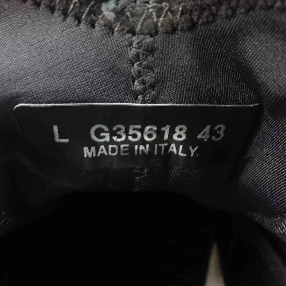 CHANEL シャネル G35618 レースアップ ローカット スニーカー ブラック系 43【中古】