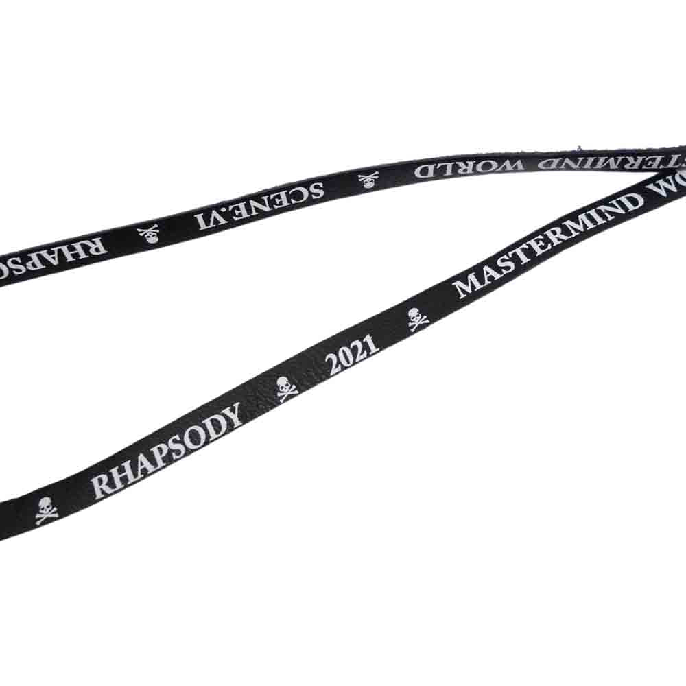 マスターマインド ワールド MW21S06-BL014-700 MASTERMIND WORLD LEATHER SHIRT ディアスキン レザー シャツ ブラック系 M【中古】