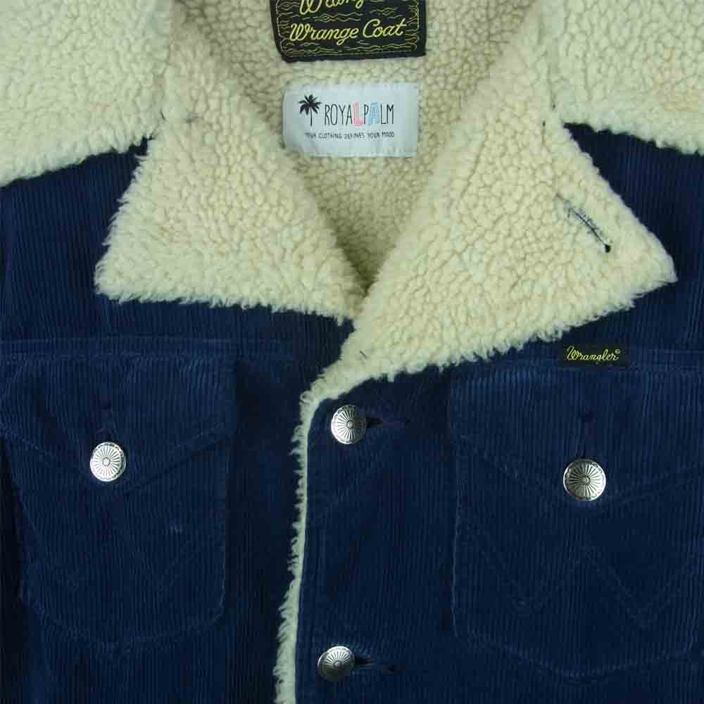 Wrangler ラングラー WS9147 nano universe ナノユニバース ROYAL PALM ロイヤルパーム 裏ボア コーデュロイ ランチ ジャケット ブルー系 S【中古】