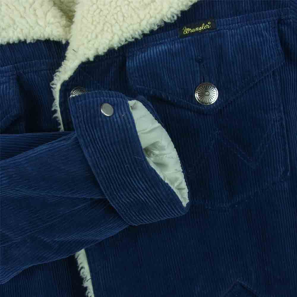 Wrangler ラングラー WS9147 nano universe ナノユニバース ROYAL PALM ロイヤルパーム 裏ボア コーデュロイ ランチ ジャケット ブルー系 S【中古】