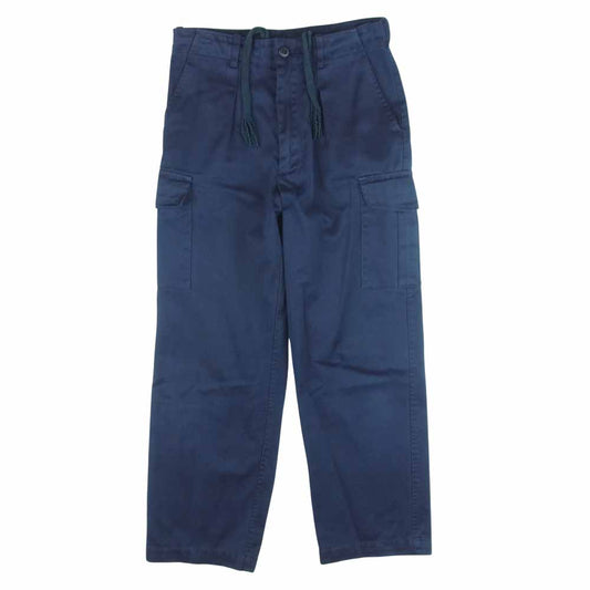 ロイヤルネイビー 英国 イギリス軍 8415-99-245-3520 ドローコード カーゴ パンツ ネイビー系【中古】