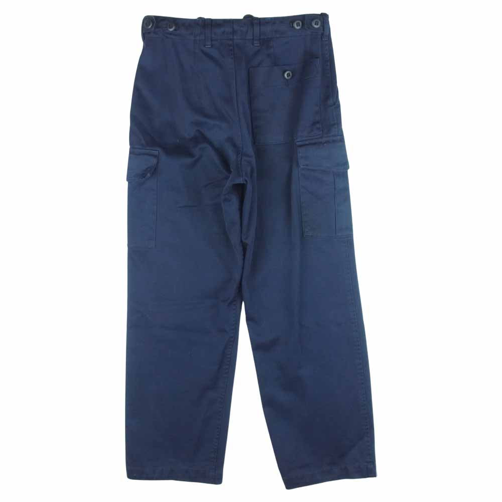 ロイヤルネイビー 英国 イギリス軍 8415-99-245-3520 ドローコード カーゴ パンツ ネイビー系【中古】