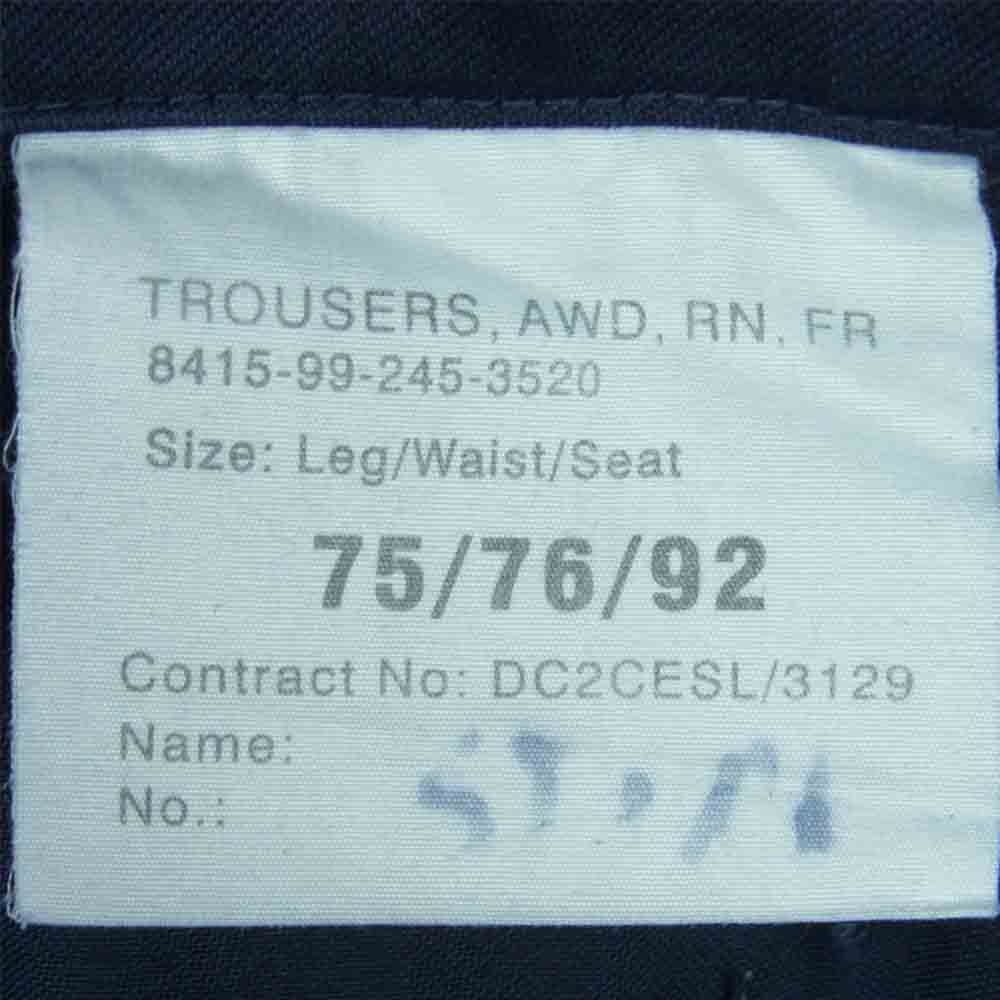 ロイヤルネイビー 英国 イギリス軍 8415-99-245-3520 ドローコード カーゴ パンツ ネイビー系【中古】