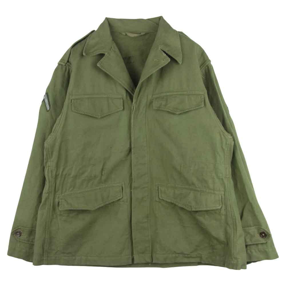 フランス軍 M-47 前期 コットンツイル 腰ボタン1個マチ無 フィールド ミリタリー ジャケット カーキ系【中古】