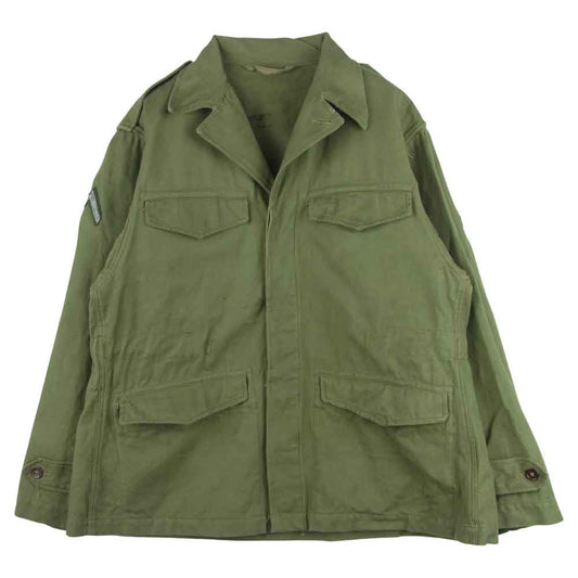 フランス軍 M-47 前期 コットンツイル 腰ボタン1個マチ無 フィールド ミリタリー ジャケット カーキ系【中古】