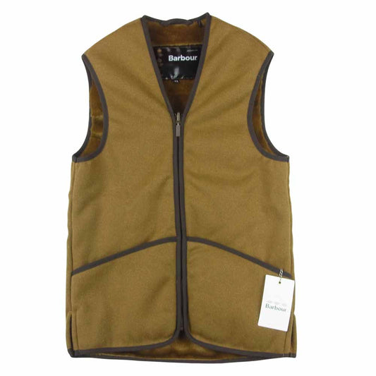 Barbour バブアー MLI0004BR31 WARM PILE WAISTCOAT ZIP-IN LINER 裏ファー ジップ ライナー ベスト カーキブラウン系 34【中古】
