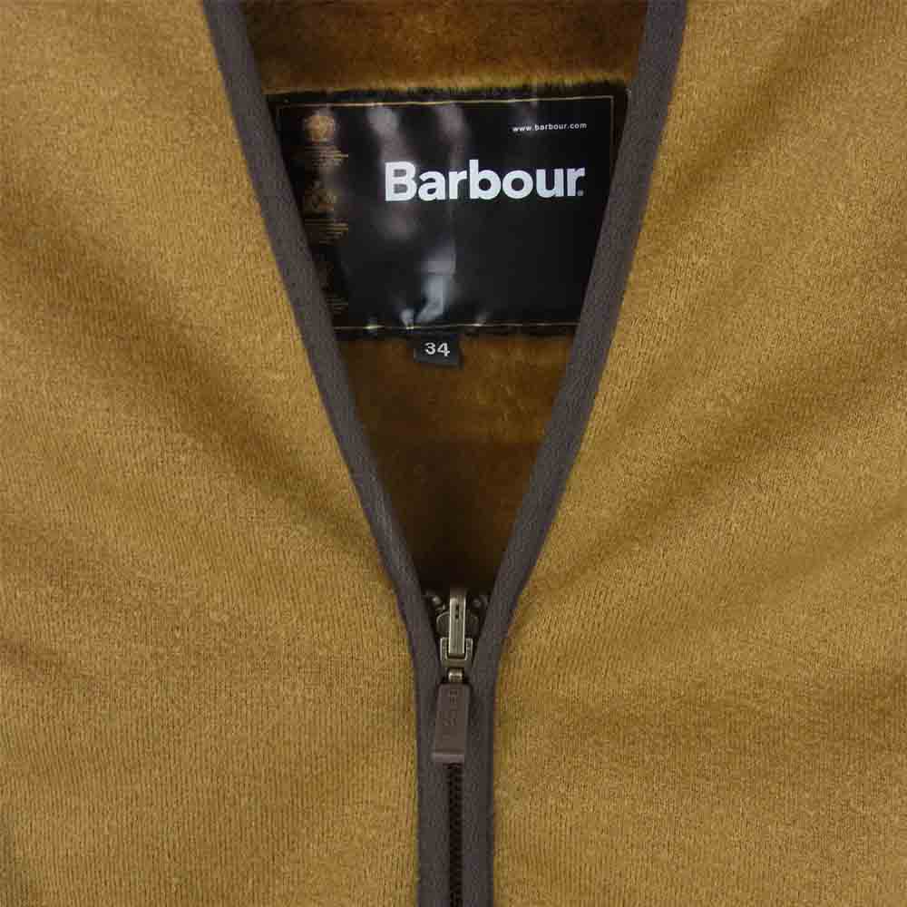 Barbour バブアー MLI0004BR31 WARM PILE WAISTCOAT ZIP-IN LINER 裏ファー ジップ ライナー ベスト カーキブラウン系 34【中古】