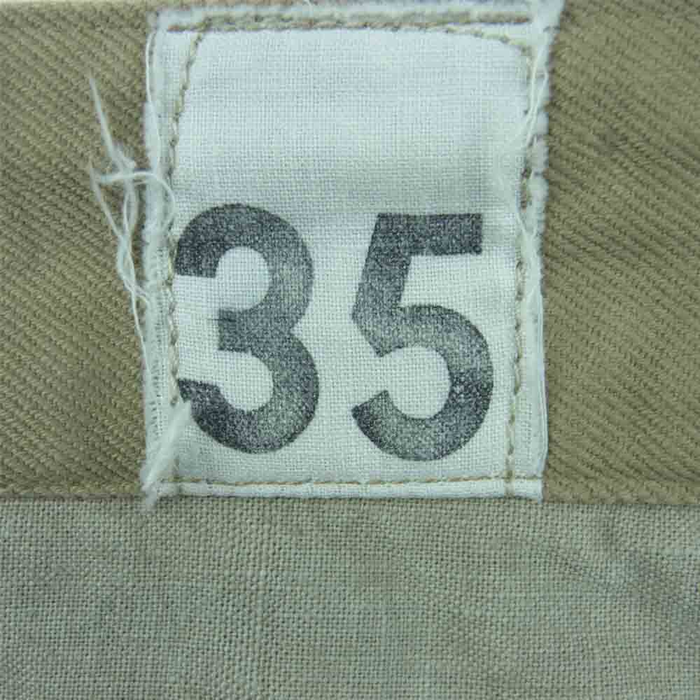 フランス軍 M-52 後期 バックポケットフラップボタン ミリタリー チノ パンツ ベージュ系 35【中古】