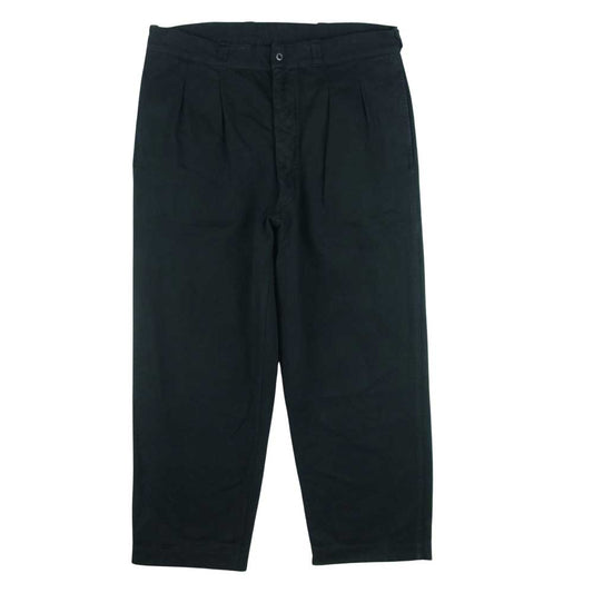 フランス軍 M-52 後期 バックポケットフラップボタン 後染め ミリタリー チノ パンツ ブラック系【中古】