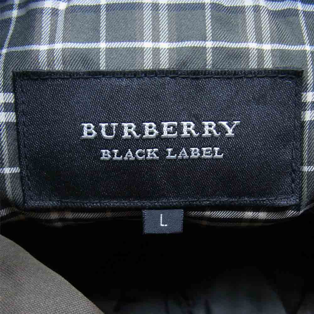 BURBERRY バーバリー D1F28-428-78 BLACK LABEL ブラックレーベル 中綿キルティング ベルテッド ミリタリーコート カーキ系 L【中古】