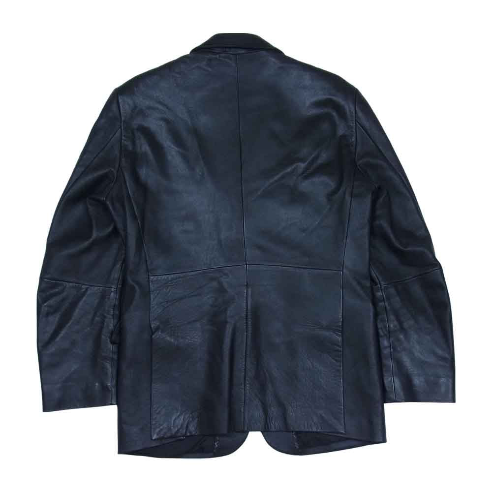 BURBERRY バーバリー D1E72-415-09 BLACK LABEL ブラックレーベル シープレザー 2B テーラード ジャケット ブラック系 L【中古】