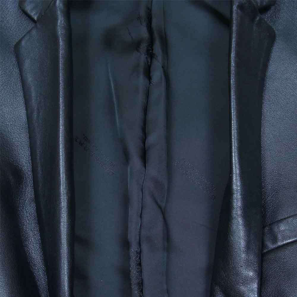 BURBERRY バーバリー D1E72-415-09 BLACK LABEL ブラックレーベル シープレザー 2B テーラード ジャケット ブラック系 L【中古】