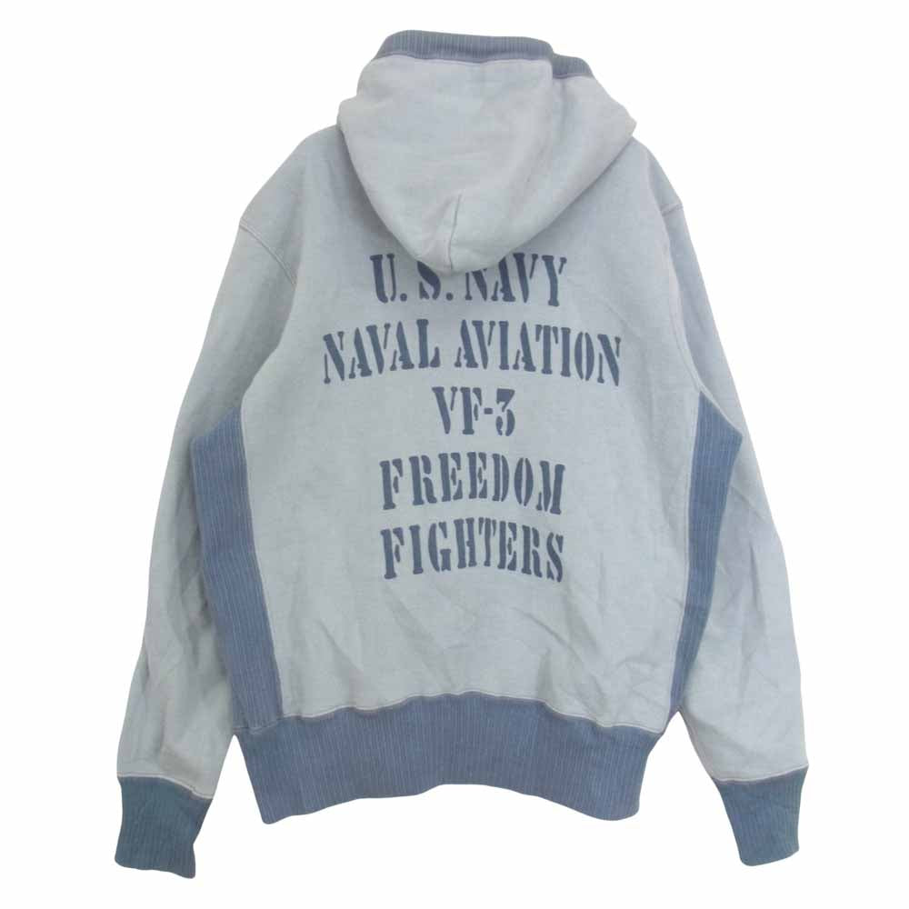 TOY'S McCOY トイズマッコイ MCHILL マックヒル フェリックス プリント ジップ パーカー ライトブルー系 38【中古】