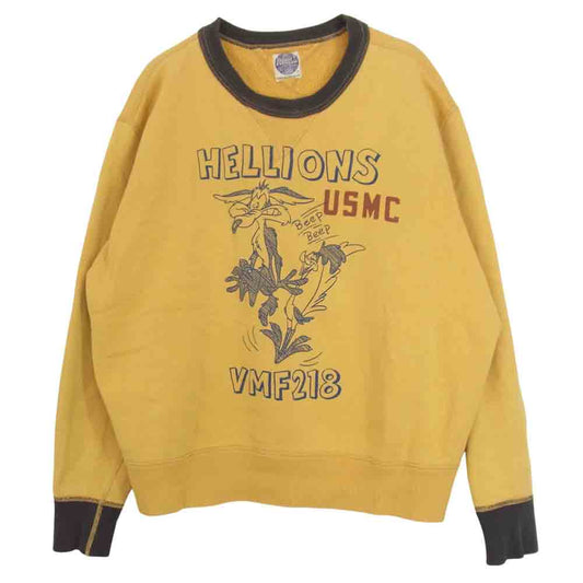 TOY'S McCOY トイズマッコイ MCHILL マックヒルワイリーコヨーテ ロードランナー プリント スウェット イエロー系 L【中古】