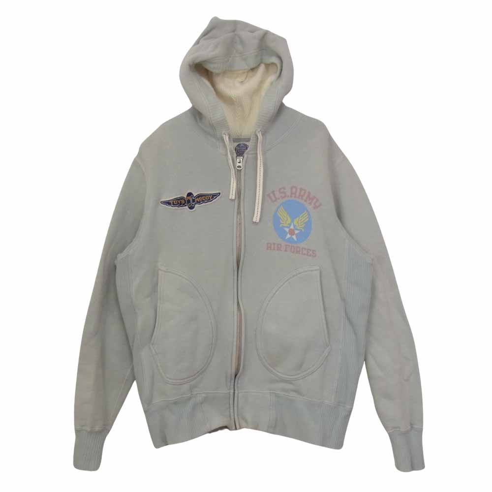TOY'S McCOY トイズマッコイ MCHILL マックヒル U.S.ARMY AIR FORCE プリント ジップ パーカー ライトブルー系 M【中古】