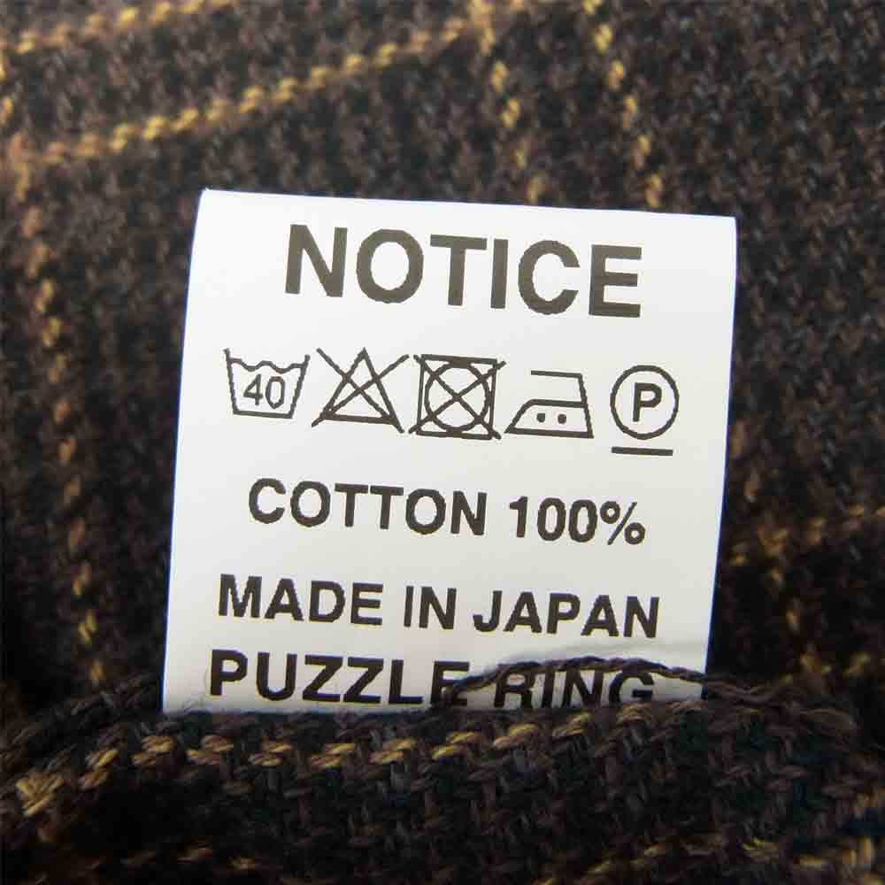 SASAFRAS ササフラス SF-211856 Diggin Half Cotton Tweed ディッギン ハーフ コットンツイード チェック シャツ ブラック系 XL【新古品】【未使用】【中古】