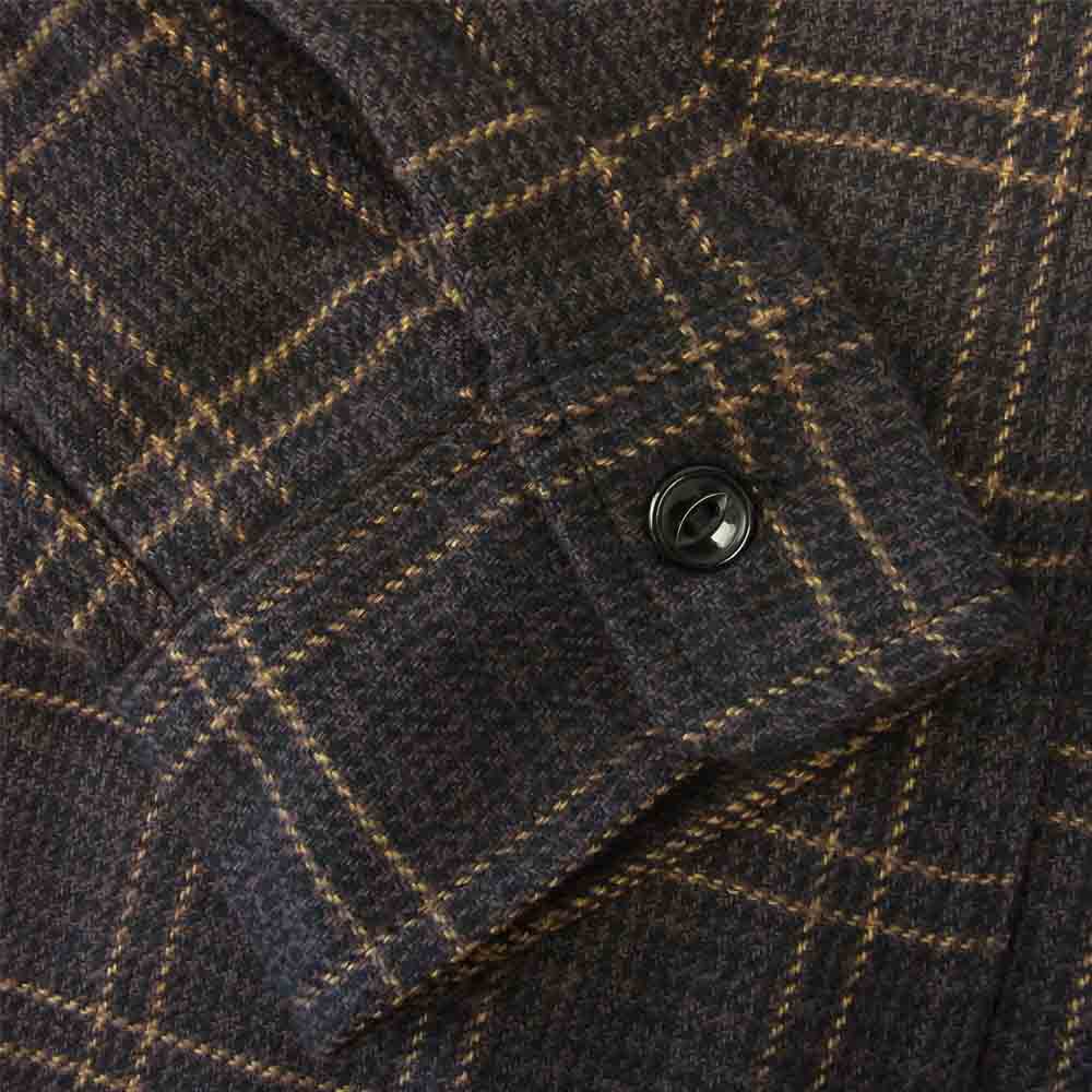 SASAFRAS ササフラス SF-211856 Diggin Half Cotton Tweed ディッギン ハーフ コットンツイード チェック シャツ ブラック系 XL【新古品】【未使用】【中古】