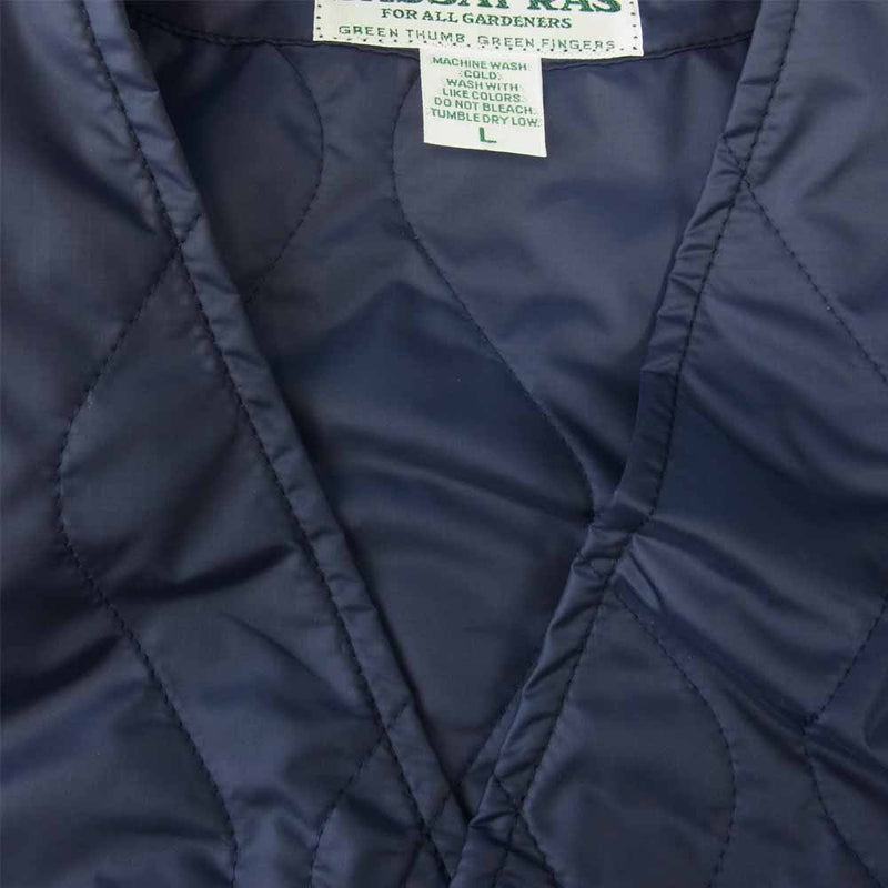 SASAFRAS ササフラス SF-211851 Garden Tough Vest Polyester Quilting ガーデン タフ キルティング ベスト ネイビー ネイビー系 L【新古品】【未使用】【中古】