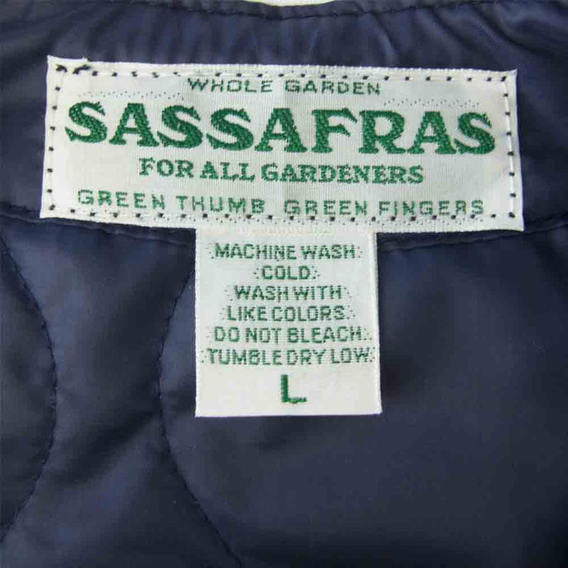 SASAFRAS ササフラス SF-211851 Garden Tough Vest Polyester Quilting ガーデン タフ キルティング ベスト ネイビー ネイビー系 L【新古品】【未使用】【中古】