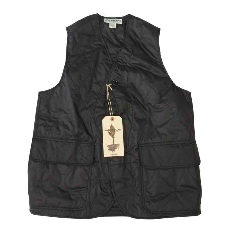 SASAFRAS ササフラス SF-211851 Garden Tough Vest Polyester Quilting ガーデン タフ キルティング ベスト ブラック ブラック系 L【新古品】【未使用】【中古】